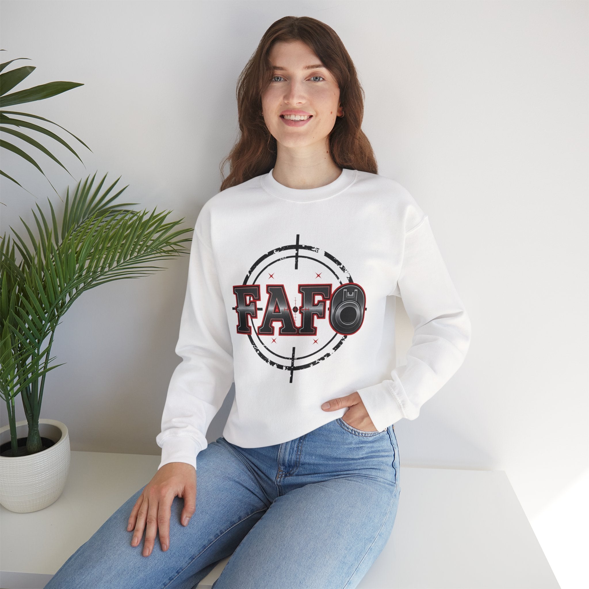 FAFO Unisex Heavy Blend Crewneck Sweatshirt - Casual & Comfy Style