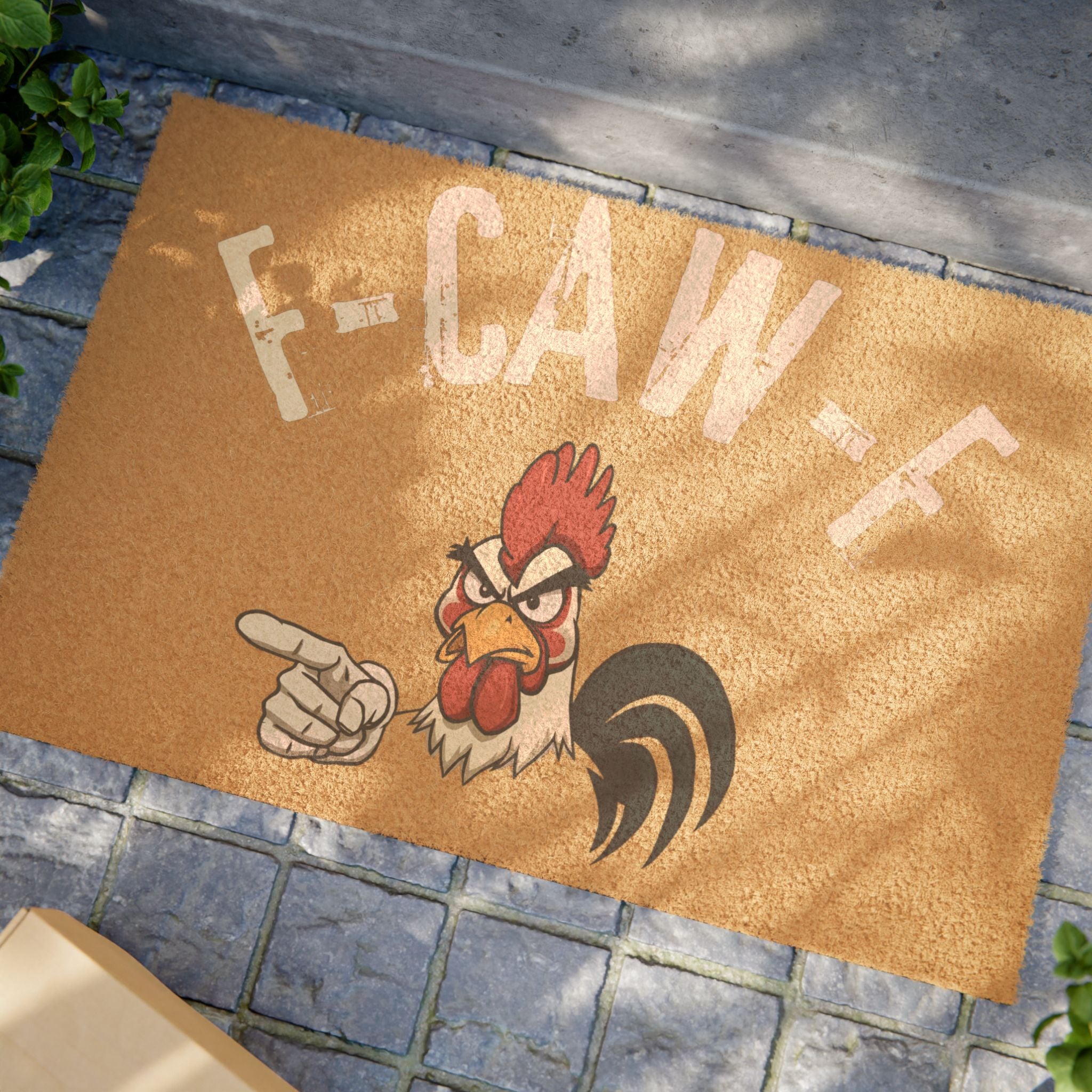 Rooster Doormat with Funny Saying - Perfect for Home Entrance Decor