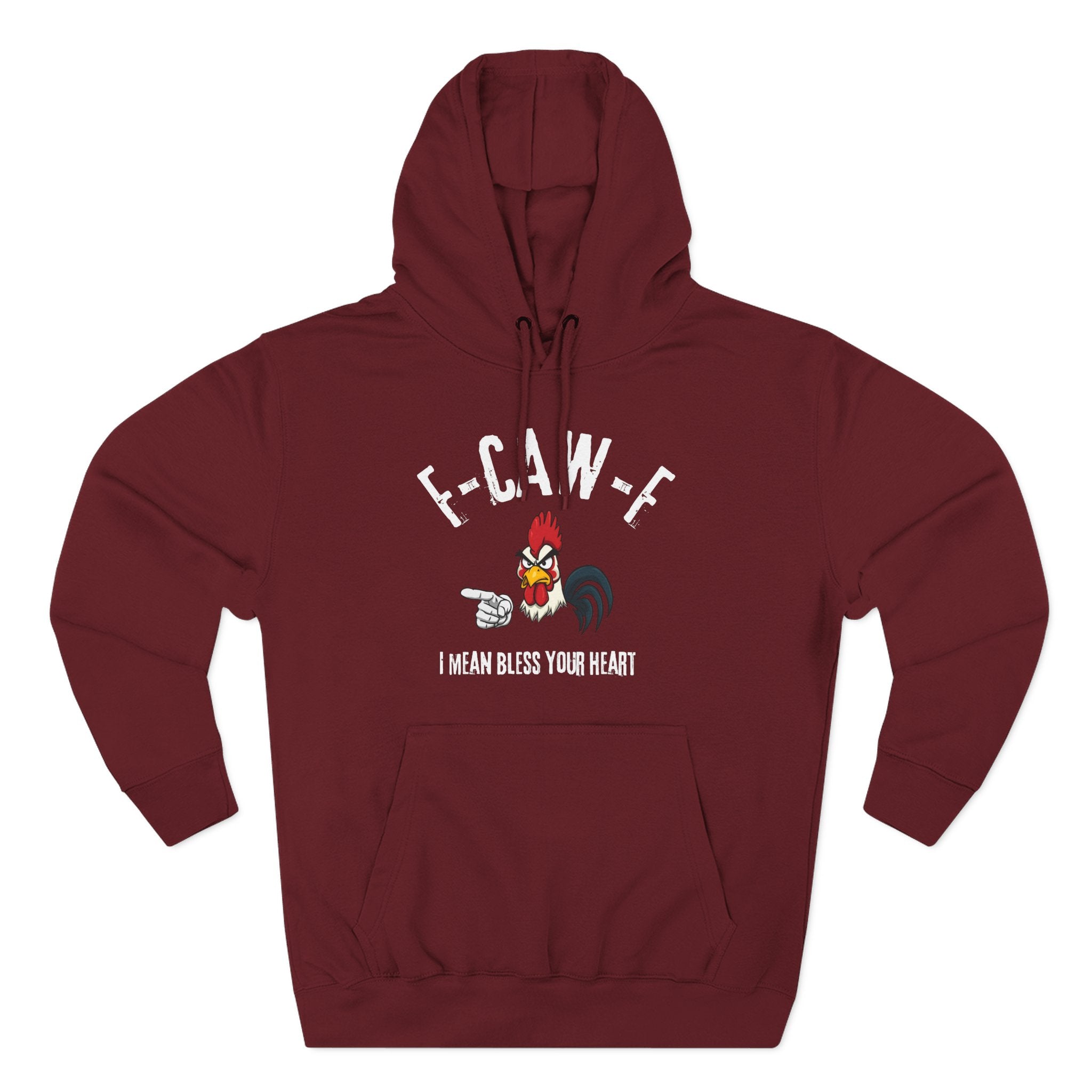 Fleece Hoodie - Rooster Bless Your Heart Design