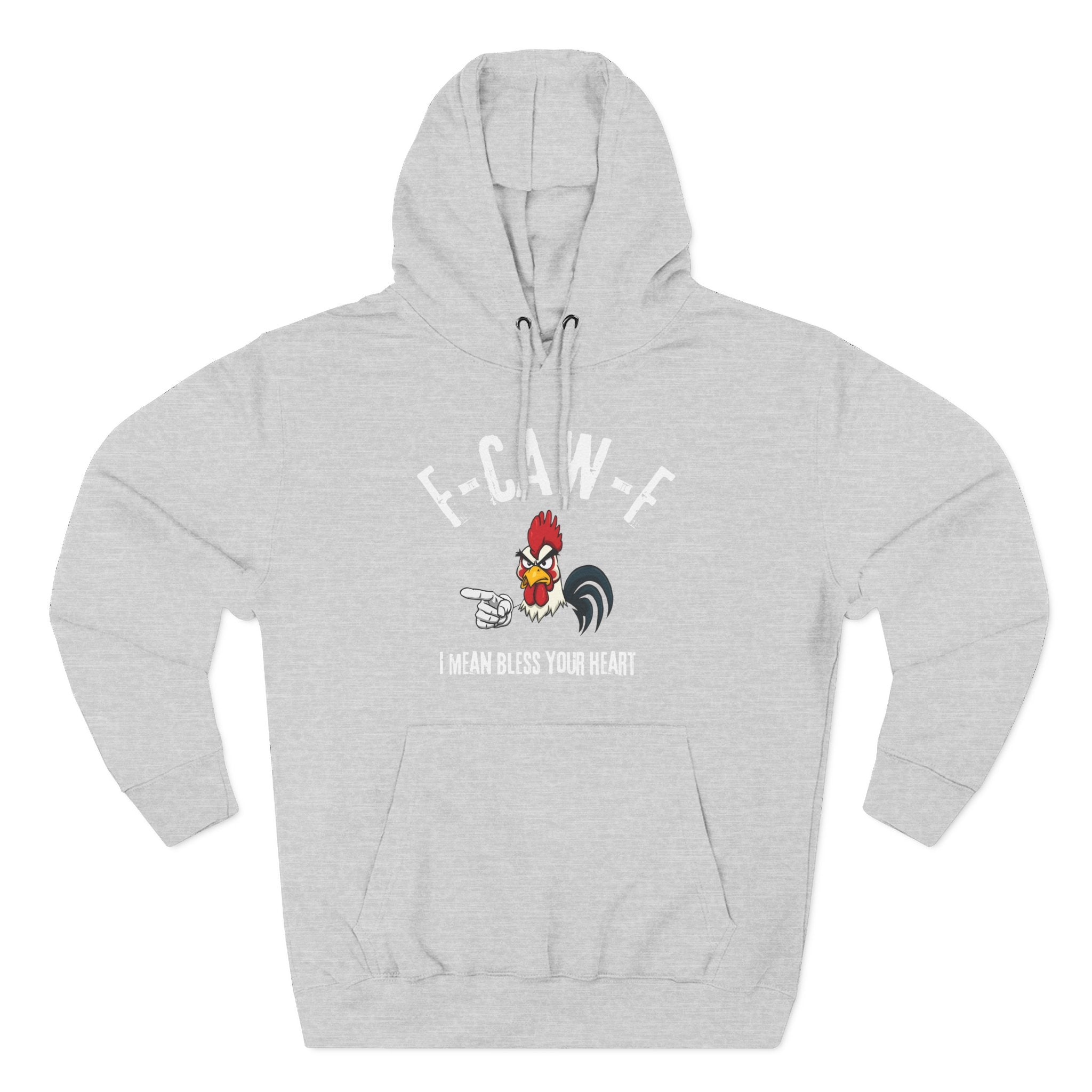 Fleece Hoodie - Rooster Bless Your Heart Design