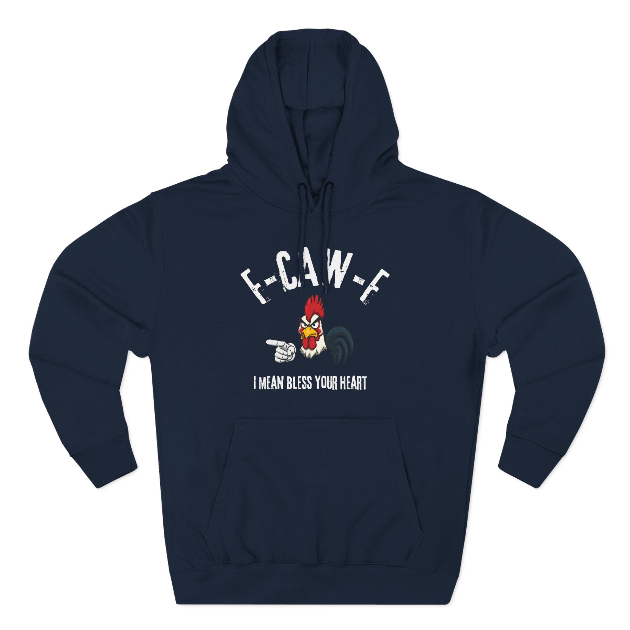 Fleece Hoodie - Rooster Bless Your Heart Design