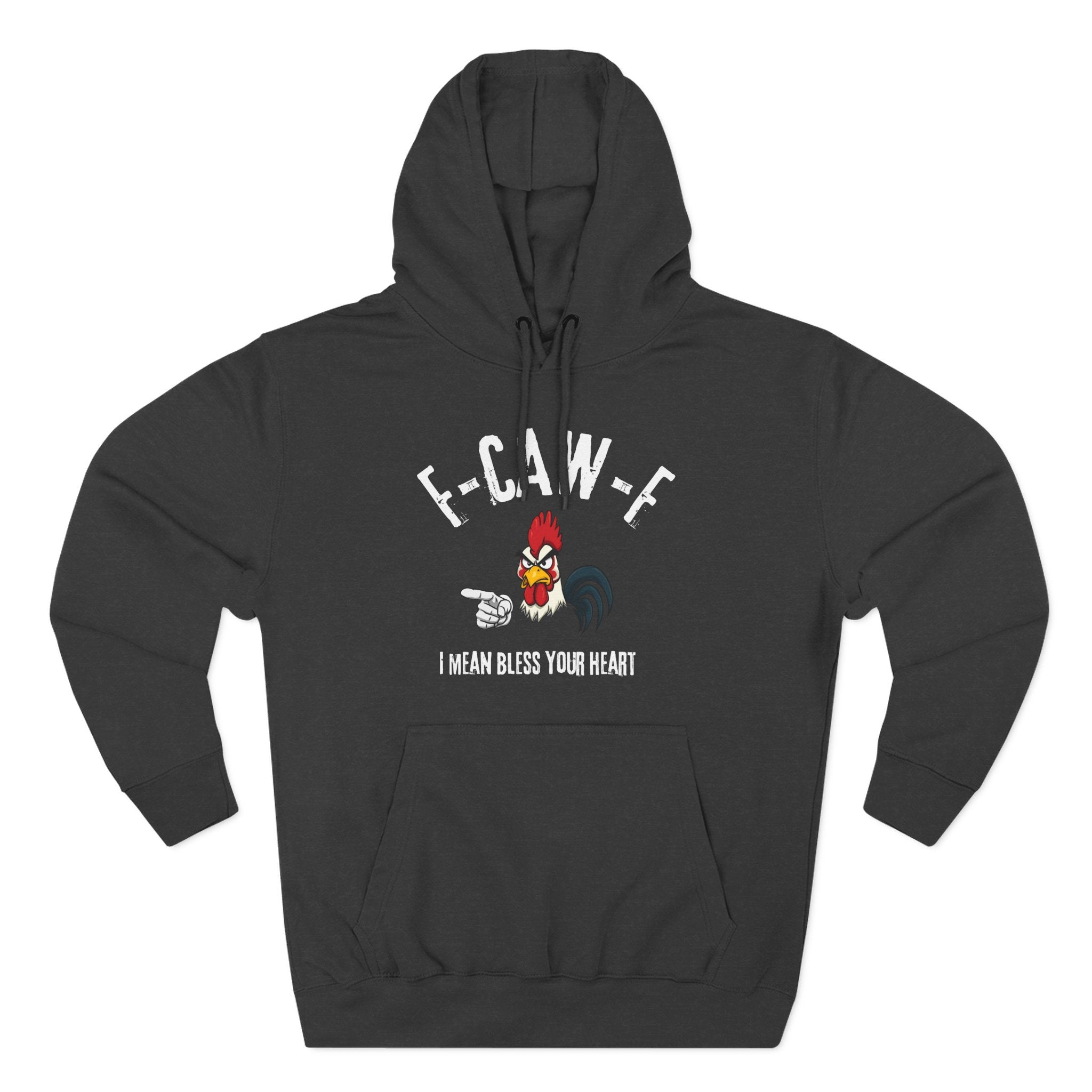 Fleece Hoodie - Rooster Bless Your Heart Design