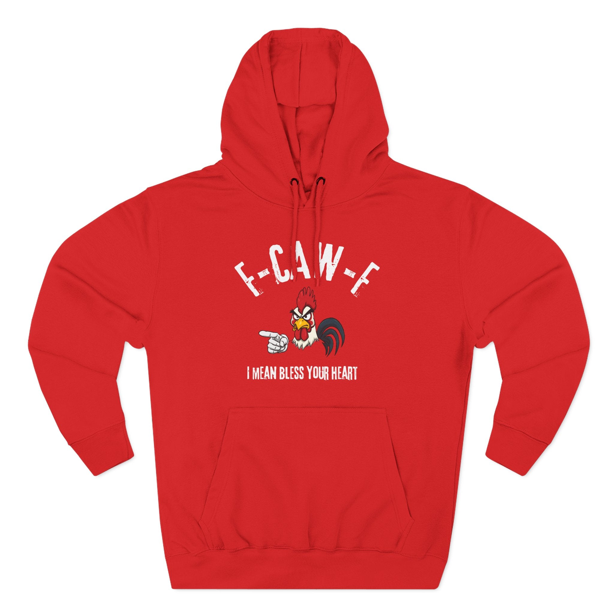 Fleece Hoodie - Rooster Bless Your Heart Design