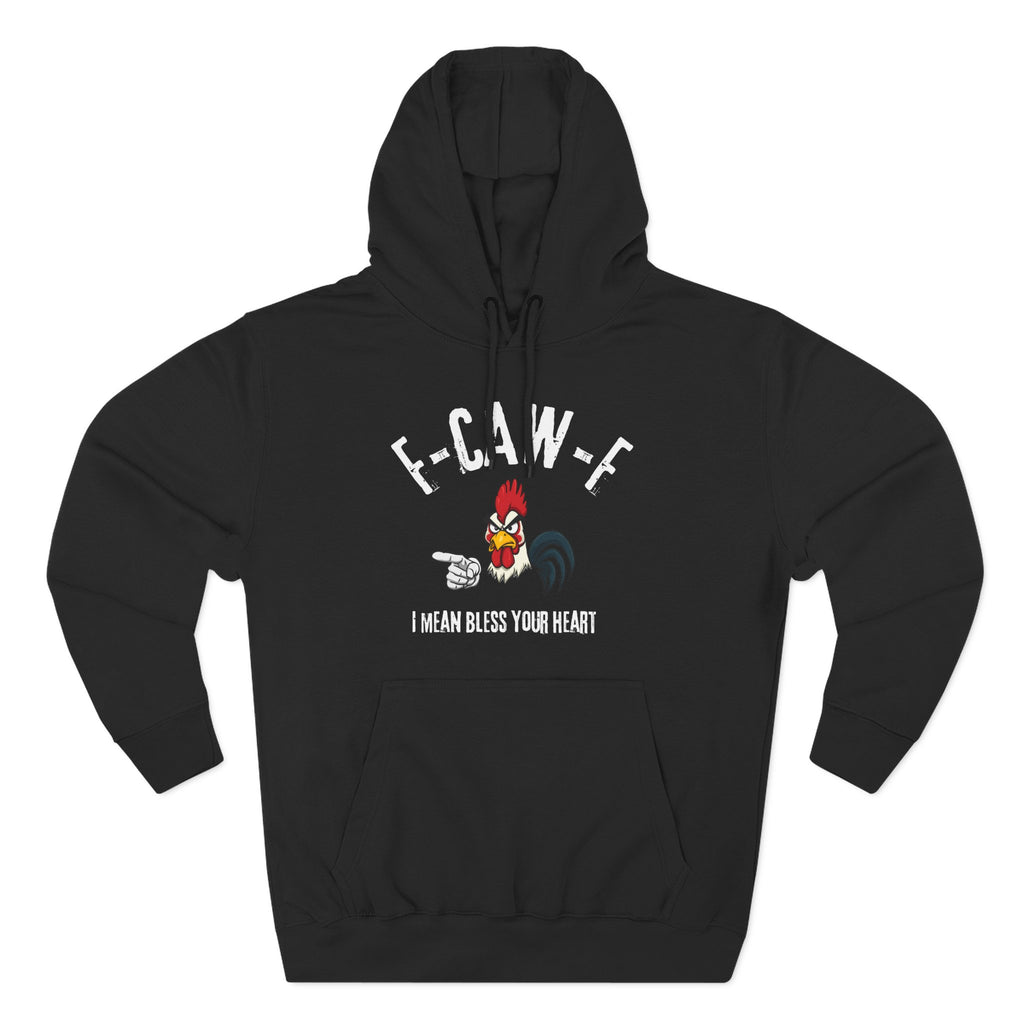 Fleece Hoodie - Rooster Bless Your Heart Design