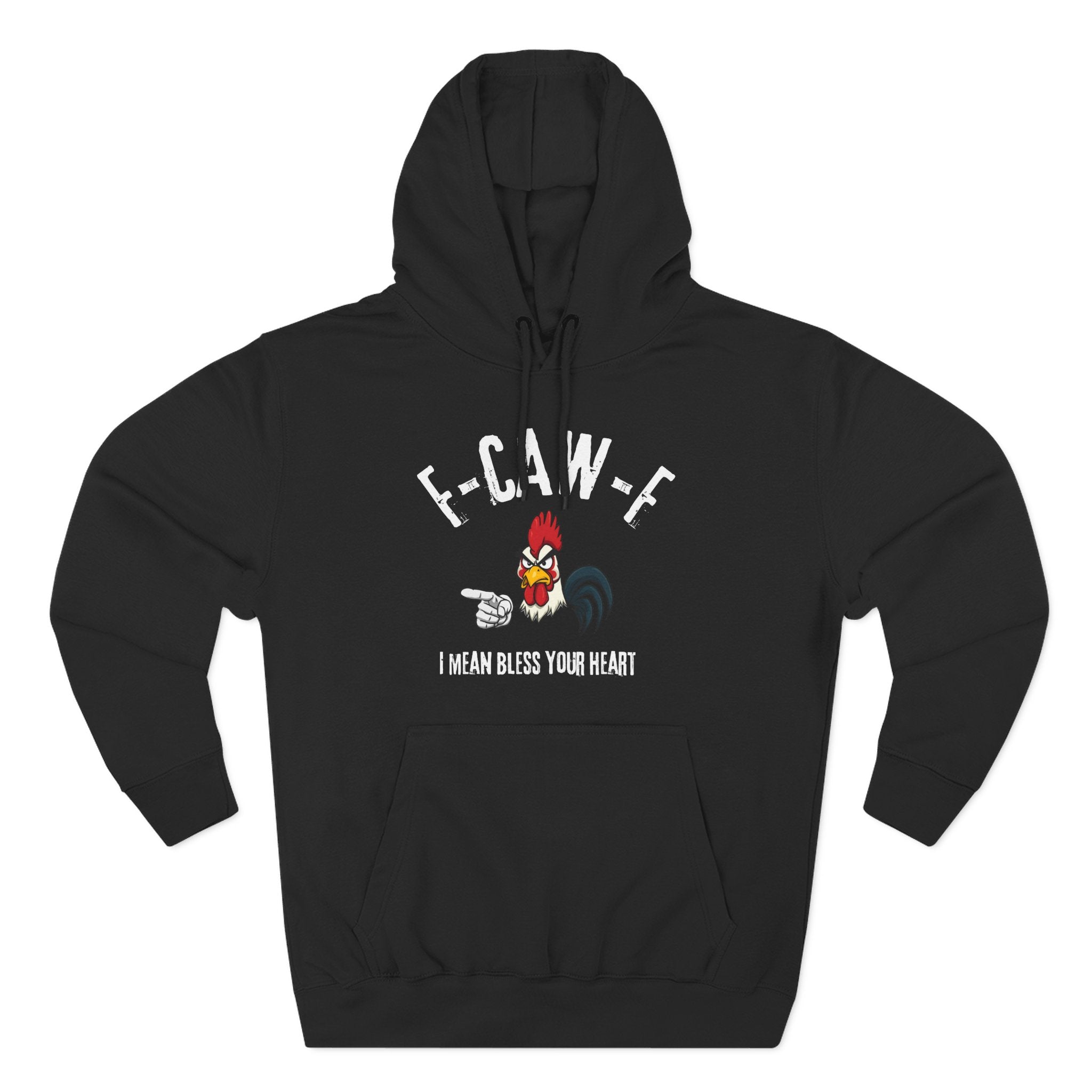 Fleece Hoodie - Rooster Bless Your Heart Design